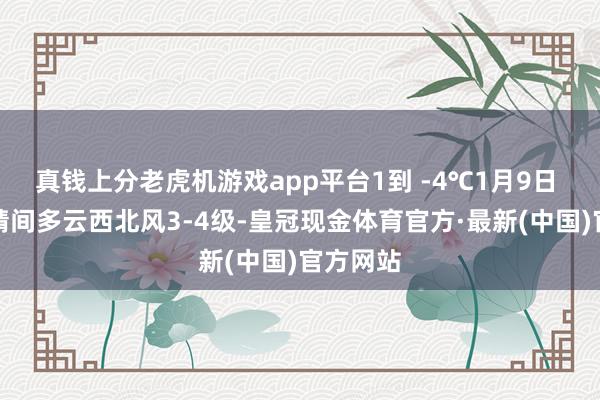 真钱上分老虎机游戏app平台1到 -4℃1月9日 星期四晴间多云西北风3-4级-皇冠现金体育官方·最新(中国)官方网站